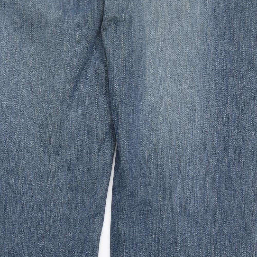 Levi's Mens Blue  Cotton Straight Jeans Size 36 in L34 in Regular Zip