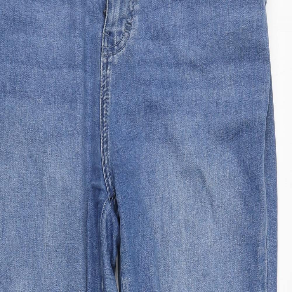 TU Womens Blue  Cotton Skinny Jeans Size 14 L27 in Regular Zip