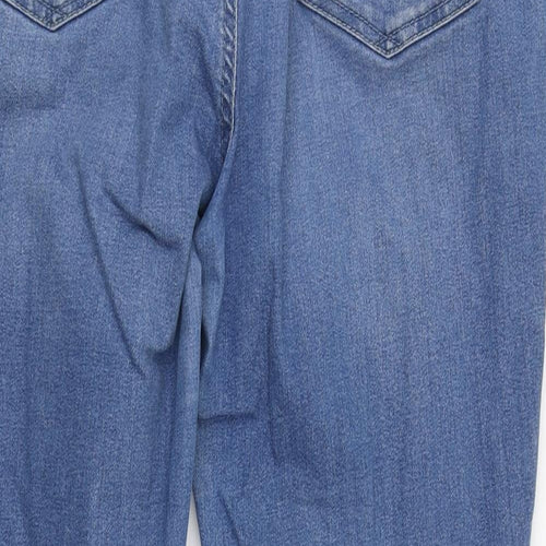 TU Womens Blue  Cotton Skinny Jeans Size 14 L27 in Regular Zip