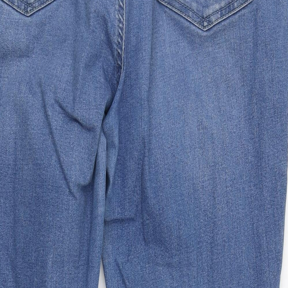 TU Womens Blue  Cotton Skinny Jeans Size 14 L27 in Regular Zip