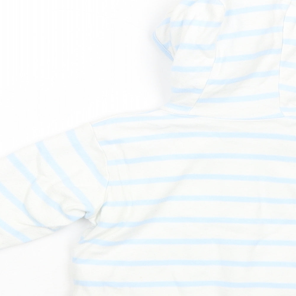 Debenhams Baby White Striped  Basic Jacket Jacket Size 6-9 Months   Snap