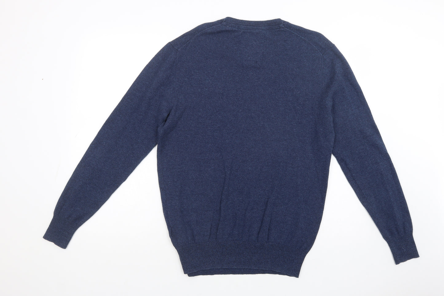 Superdry Mens Blue Crew Neck  Cotton Pullover Jumper Size L