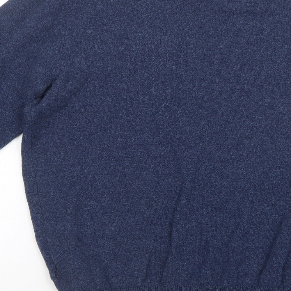 Superdry Mens Blue Crew Neck  Cotton Pullover Jumper Size L
