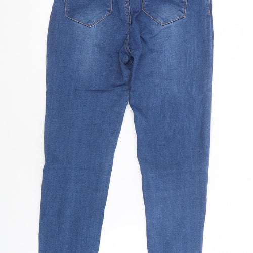 Peacocks Womens Blue  Cotton Jegging Jeans Size 8 L28 in Regular Button