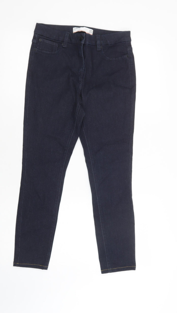 NEXT Womens Blue  Cotton Jegging Jeans Size 10 L27 in Regular Button