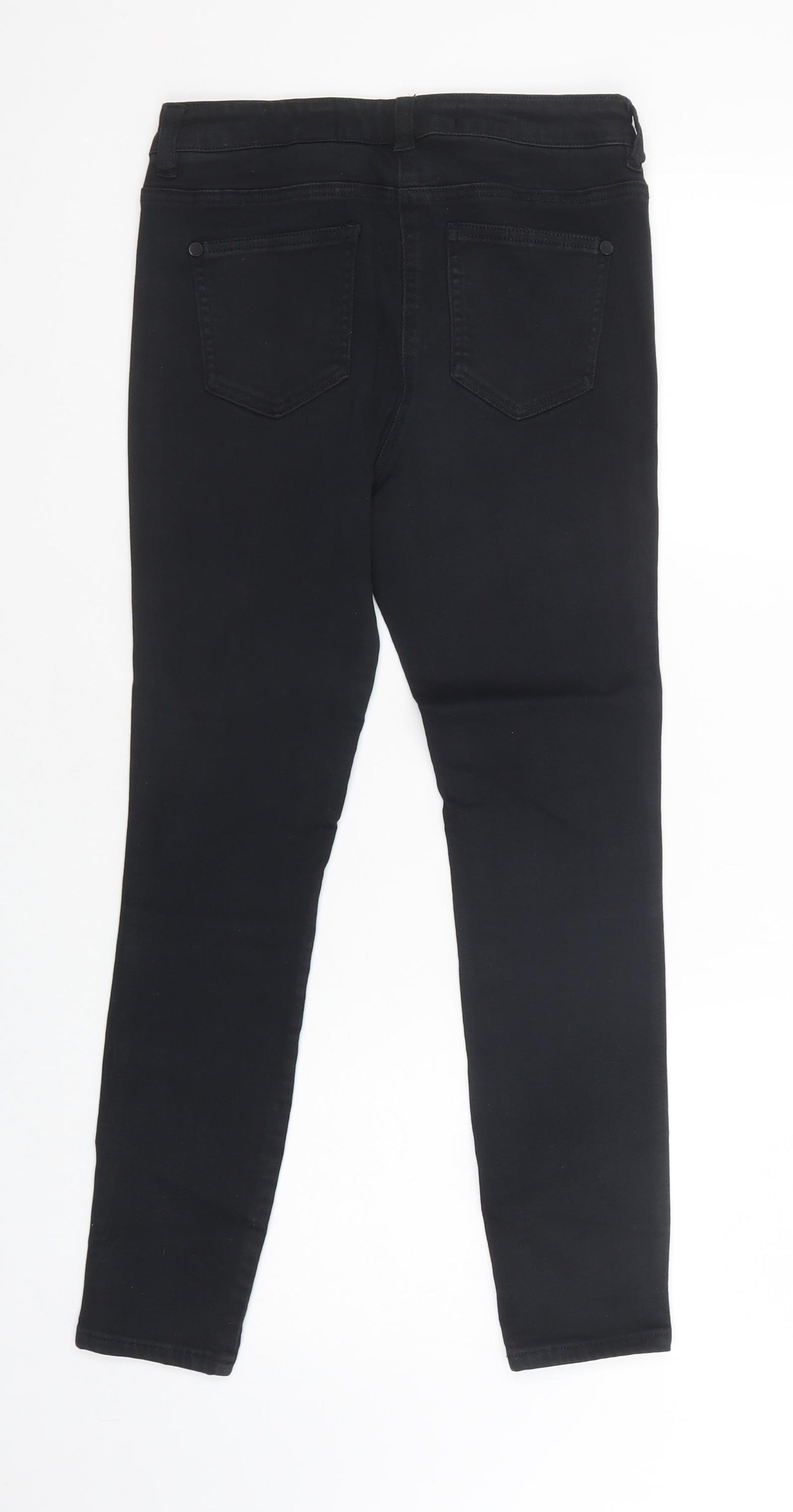 NEXT Womens Black  Cotton Jegging Jeans Size 10 L27 in Regular Button