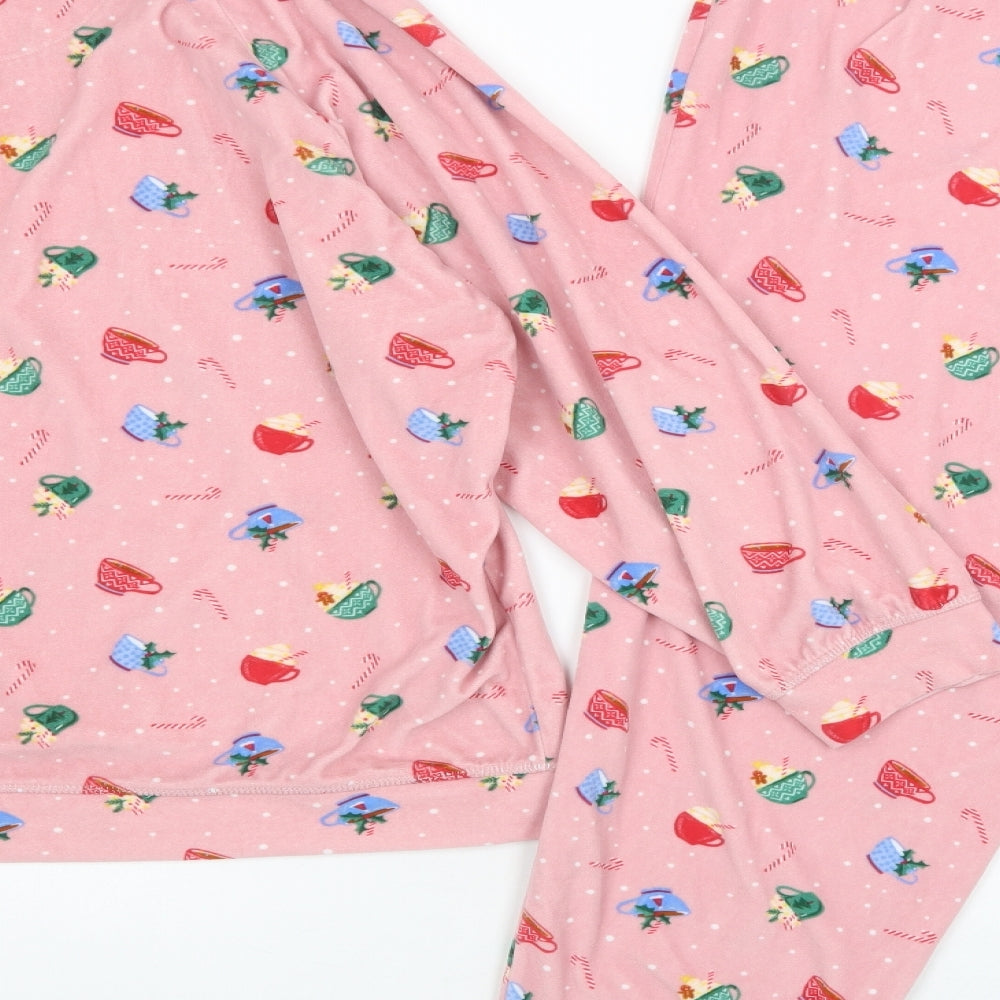 TU Womens Pink Geometric Polyester  Pyjama Set Size 22   - Festive Pattern