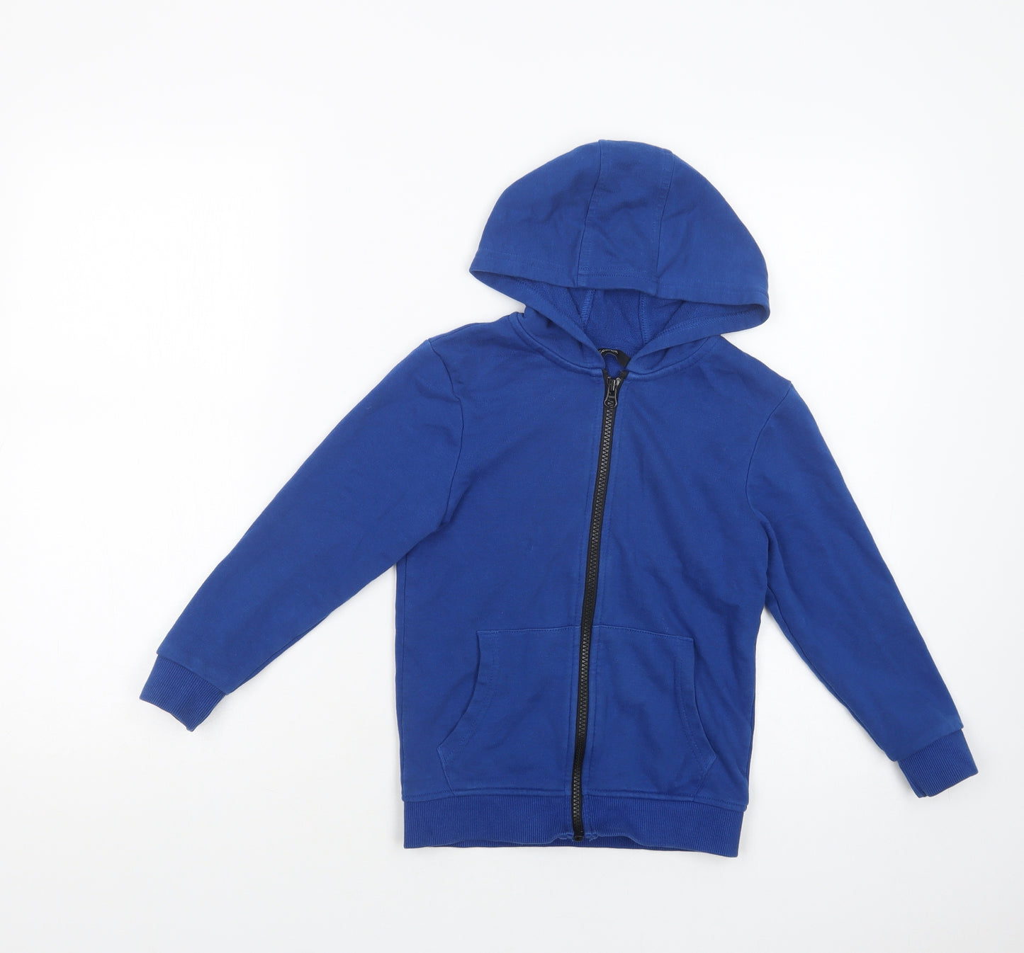 George Boys Blue  Cotton Full Zip Hoodie Size 6-7 Years  Zip