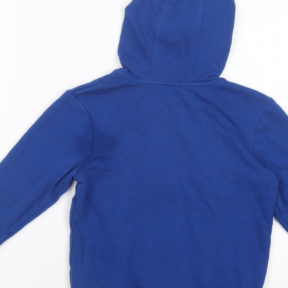 George Boys Blue  Cotton Full Zip Hoodie Size 6-7 Years  Zip