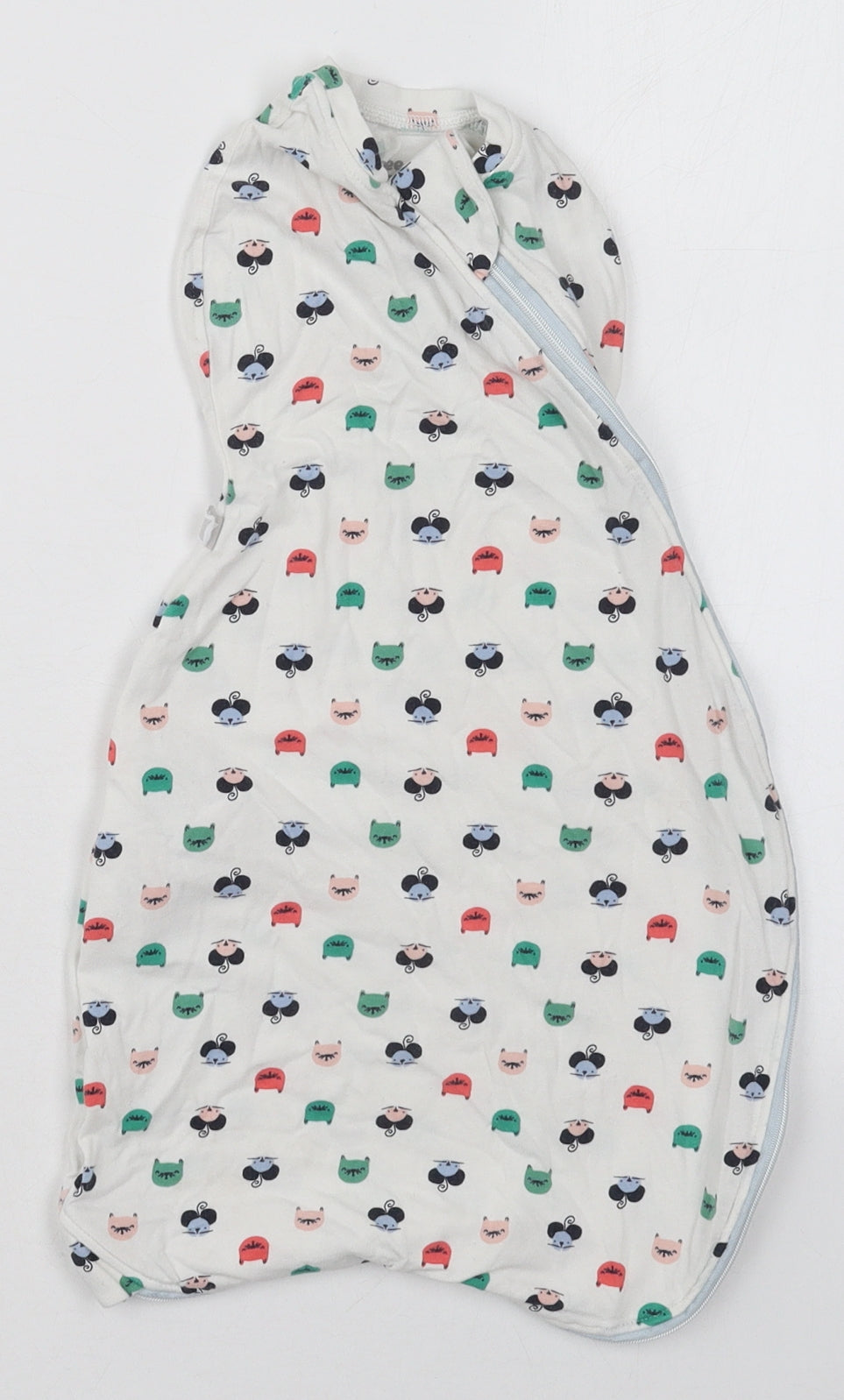 Tommee Tippee Baby White Solid Cotton Cami One Piece Size 0-3 Months  Zip - Animals Sleeping Bag