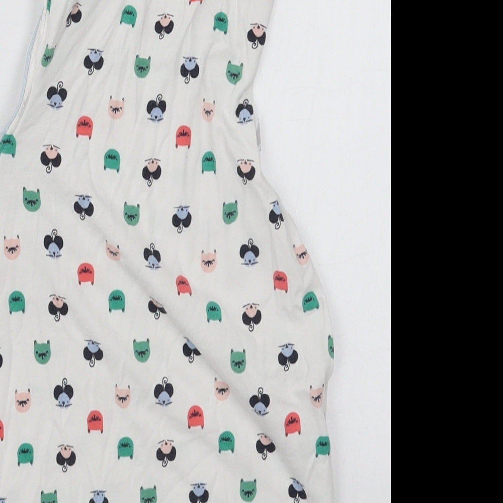 Tommee Tippee Baby White Solid Cotton Cami One Piece Size 0-3 Months  Zip - Animals Sleeping Bag