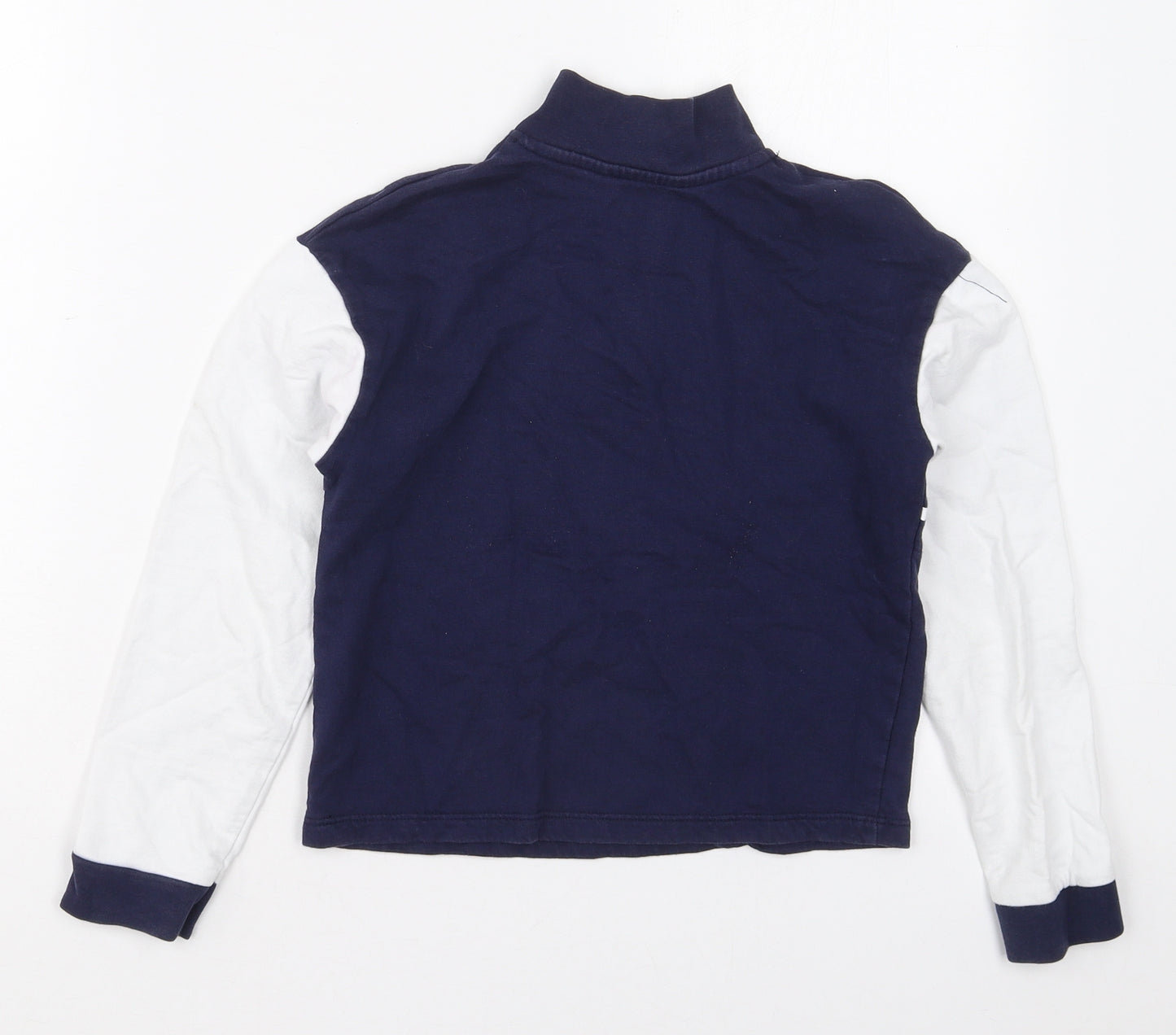 George Girls Blue  Cotton Pullover Sweatshirt Size 8-9 Years  Zip - Girl Hero