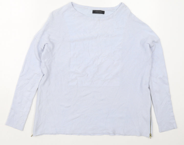 Atmosphere Womens Blue Boat Neck  Viscose Pullover Jumper Size 10