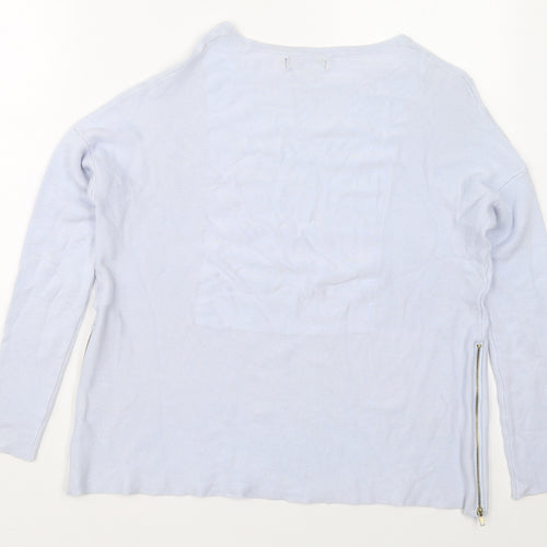 Atmosphere Womens Blue Boat Neck  Viscose Pullover Jumper Size 10