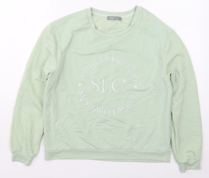 New Look Womens Green  Polyester Pullover Sweatshirt Size 12  Pullover - Sunday Lounge Club