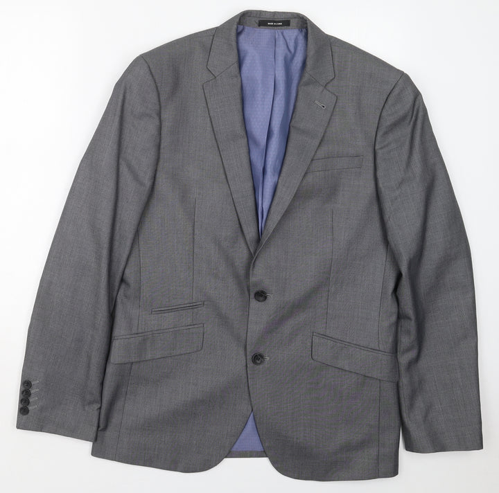 Cedar Wood State Mens Grey  Polyester Jacket Suit Jacket Size 40