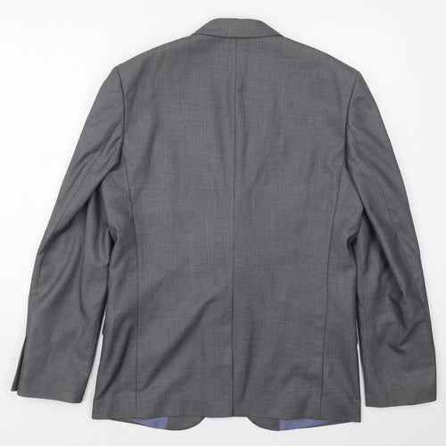 Cedar Wood State Mens Grey  Polyester Jacket Suit Jacket Size 40