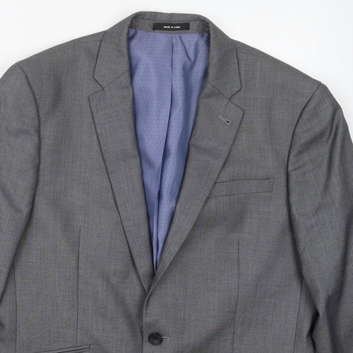 Cedar Wood State Mens Grey  Polyester Jacket Suit Jacket Size 40