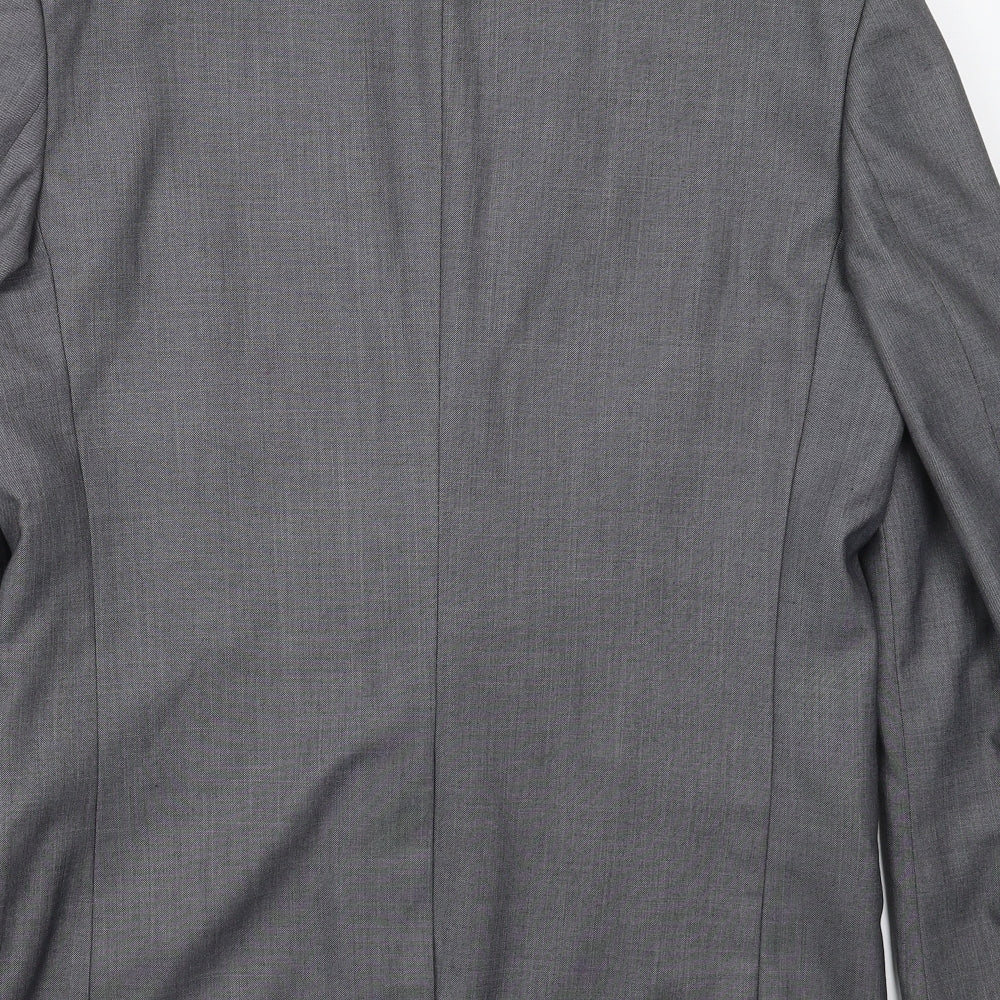 Cedar Wood State Mens Grey  Polyester Jacket Suit Jacket Size 40