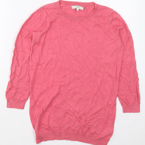 NEXT Womens Pink Crew Neck  Cotton Pullover Jumper Size 8