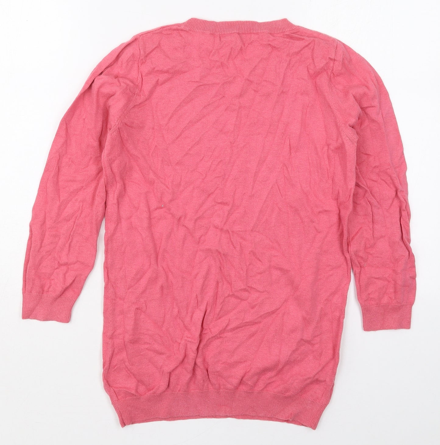 NEXT Womens Pink Crew Neck  Cotton Pullover Jumper Size 8