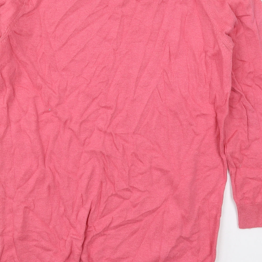 NEXT Womens Pink Crew Neck  Cotton Pullover Jumper Size 8