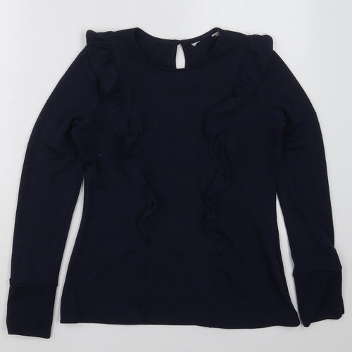 Dorothy Perkins Womens Blue  Polyester Pullover Sweatshirt Size 12  Pullover
