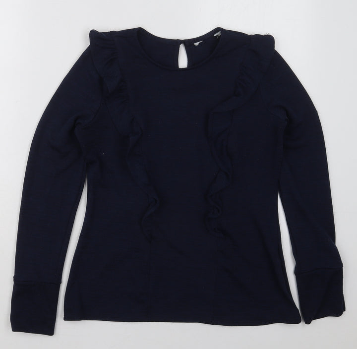 Dorothy Perkins Womens Blue Polyester Pullover Sweatshirt Size 12 Pullover