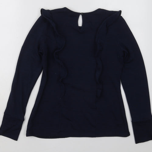 Dorothy Perkins Womens Blue  Polyester Pullover Sweatshirt Size 12  Pullover