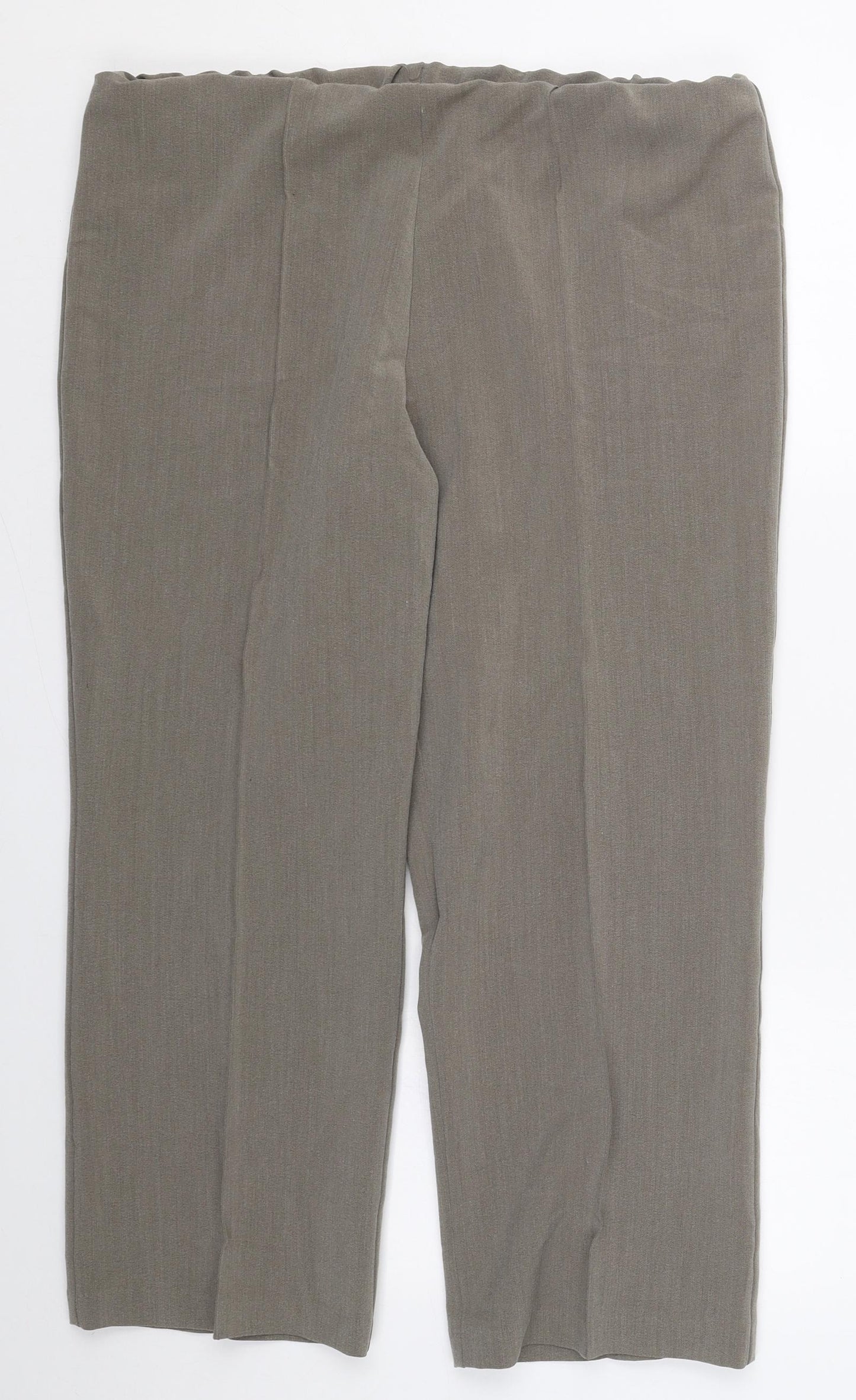 Sarah Hamilton Womens Grey  Polyester Trousers  Size 16 L25 in Regular