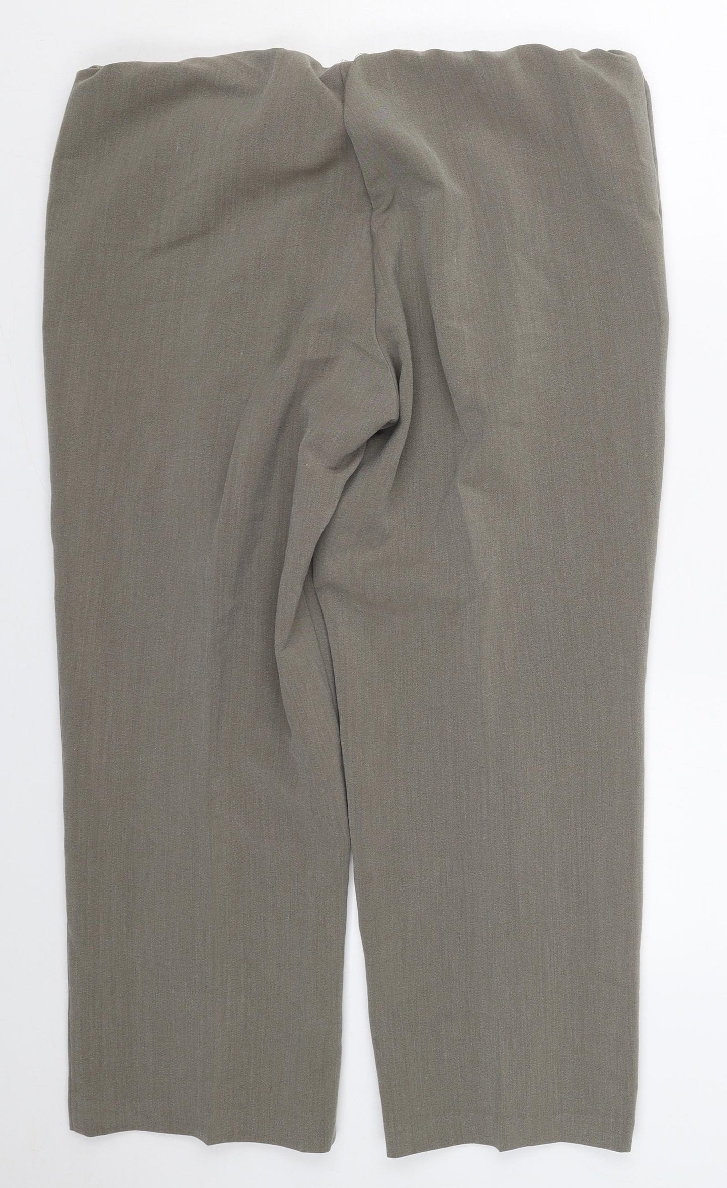Sarah Hamilton Womens Grey  Polyester Trousers  Size 16 L25 in Regular