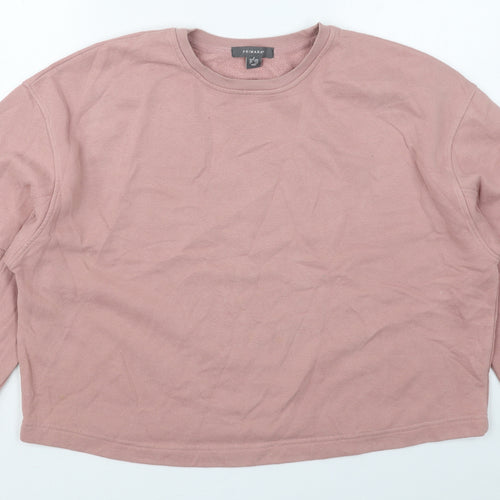 Primark Womens Pink  Cotton Pullover Sweatshirt Size 10  Pullover