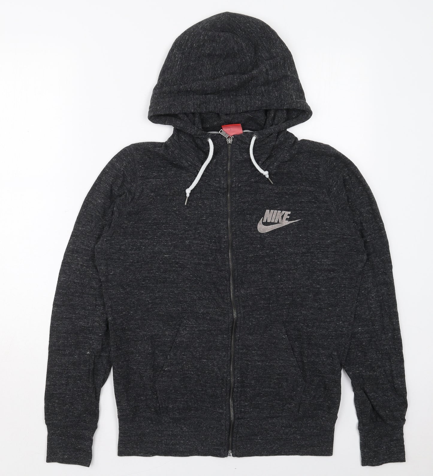 Nike Mens Grey  Cotton Full Zip Hoodie Size L