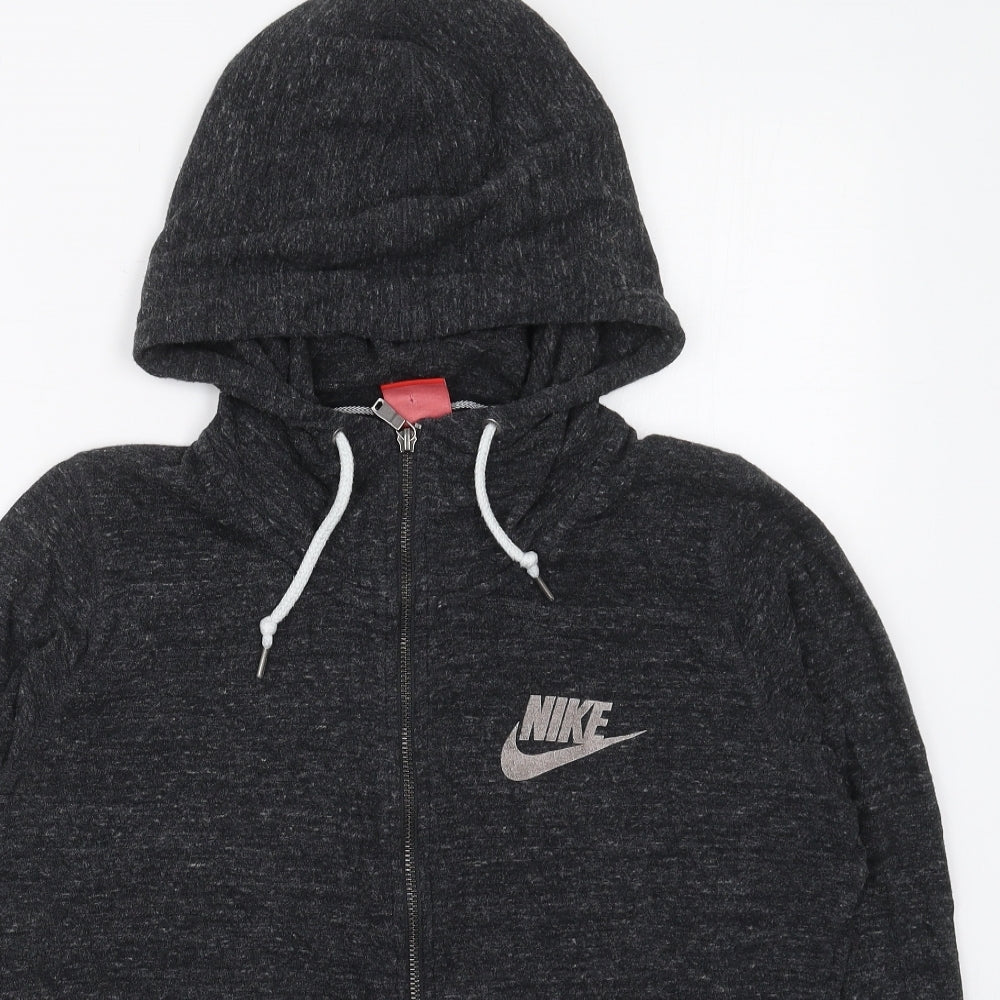 Nike Mens Grey  Cotton Full Zip Hoodie Size L