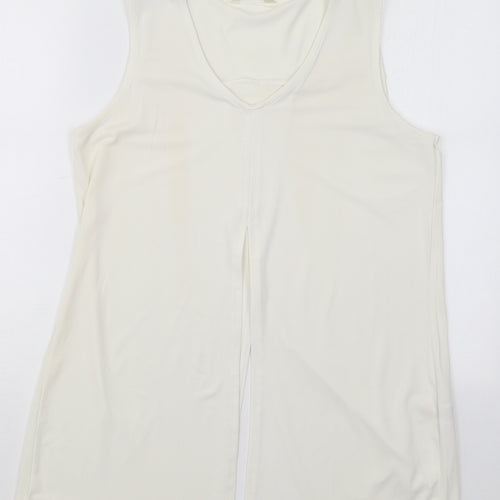 Preworn Womens Red  Polyester Basic Tank Size 12 V-Neck