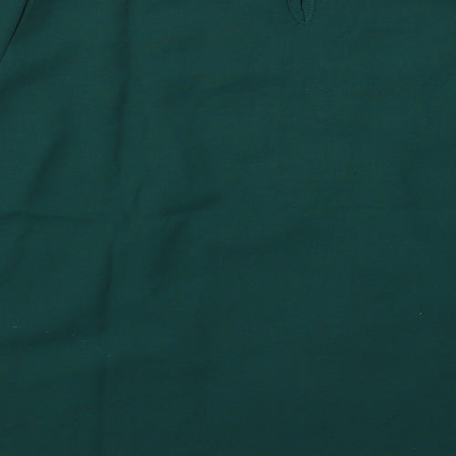 Studio Womens Green  Polyester Basic Blouse Size 10 Round Neck