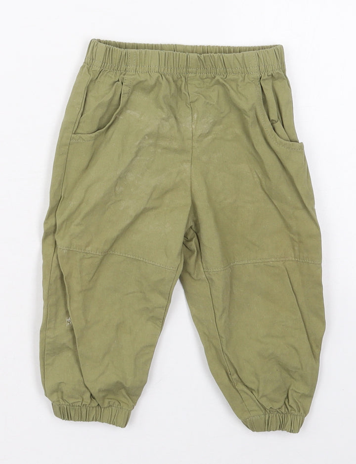 SheIn Boys Green  Cotton Cargo Trousers Size 9 Months