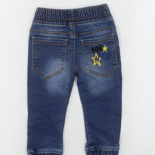 St Bernard Boys Blue  Cotton Capri Jeans Size 12 Months  Tie