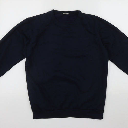 Stars & Stipes Mens Blue Round Neck  Polyester Pullover Jumper Size S