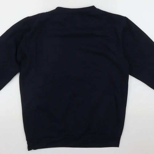 Stars & Stipes Mens Blue Round Neck  Polyester Pullover Jumper Size S