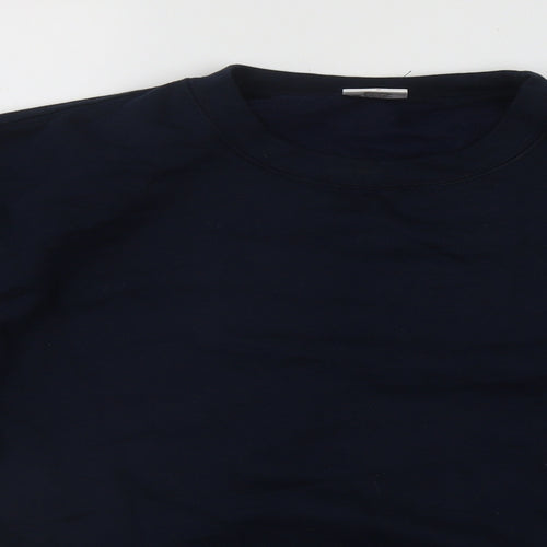 Stars & Stipes Mens Blue Round Neck  Polyester Pullover Jumper Size S