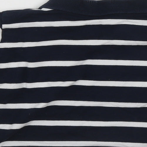 St Bernard Boys Blue Striped Cotton Basic Casual Size 9-12 Months Collared Button