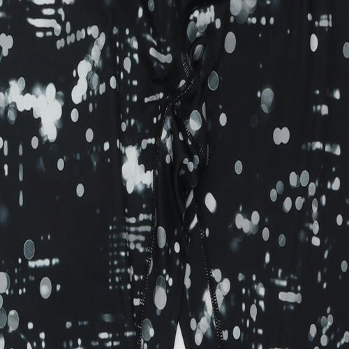 Reebok Womens Multicoloured Geometric Polyester Capri Leggings Size L L22 in Regular