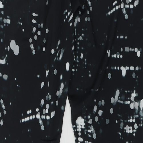 Reebok Womens Multicoloured Geometric Polyester Capri Leggings Size L L22 in Regular