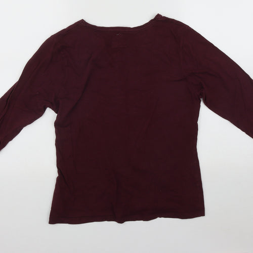 Primark Womens Purple  Cotton Basic Blouse Size S Round Neck