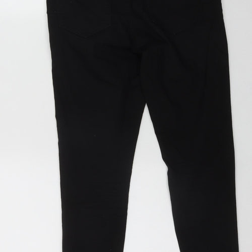 New Look Womens Black  Cotton Straight Jeans Size 10 L22 in Regular Zip