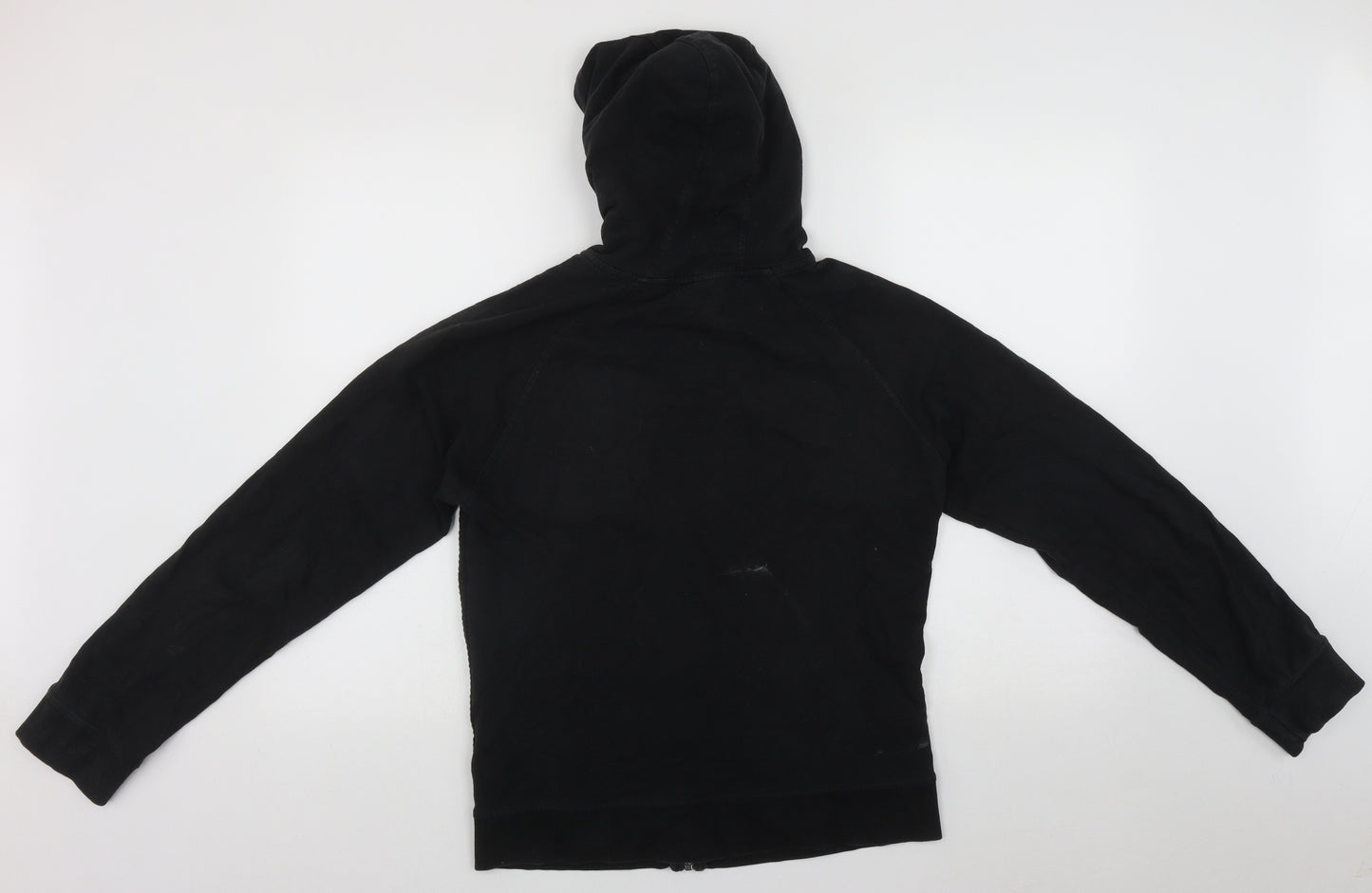 Centrered Mens Black  Cotton Full Zip Hoodie Size S