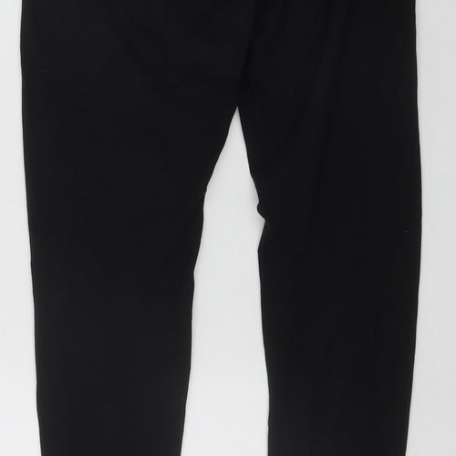 F&F Womens Black  Cotton Cropped Leggings Size 12 L25 in