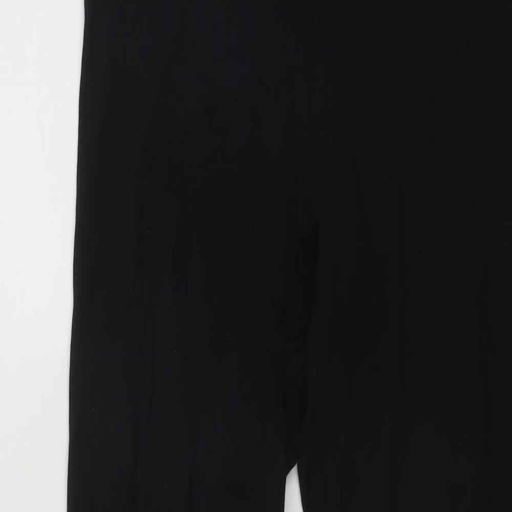 F&F Womens Black  Cotton Cropped Leggings Size 12 L25 in