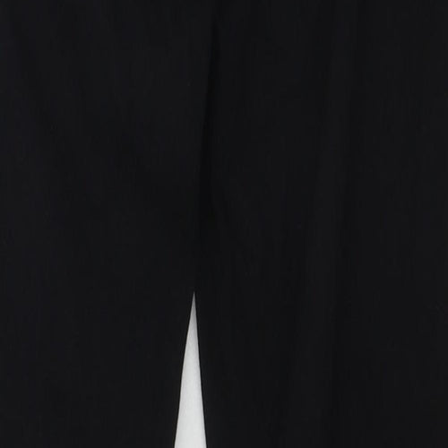 F&F Womens Black  Cotton Cropped Leggings Size 12 L25 in